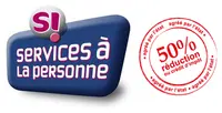 Logo Services à la personne, 50 % de réduction d’impôt